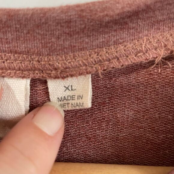 Mind Matter Mauve T-Shirt Dress Puff Sleeve Casual Mini Stretch Knit XL - Picture 6 of 11